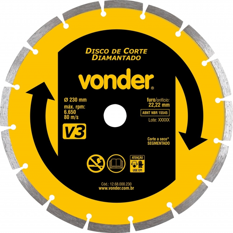 Disco diamantado segmentado 230mm V3 VONDER